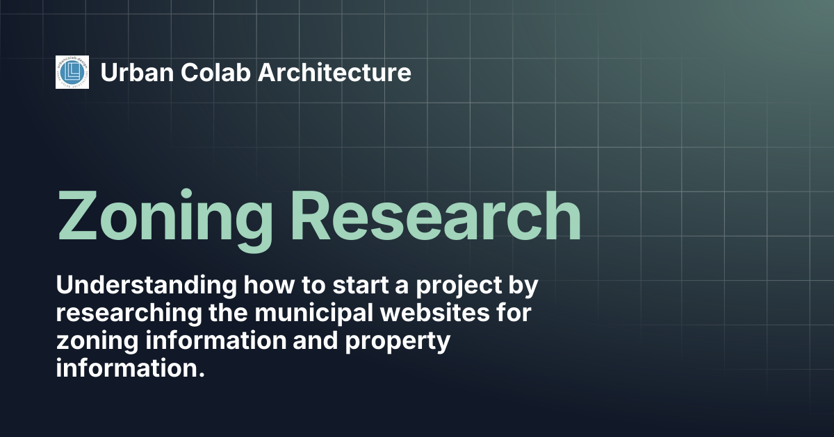 Zoning Research | Urban Colab Architecture